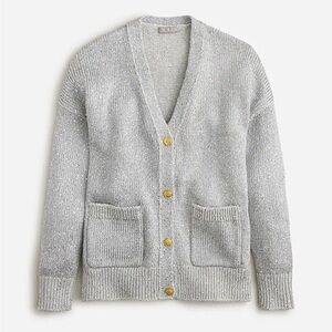 J. Crew Sequin V-neck Cardigan Sweater